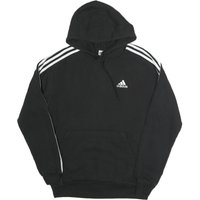 ADIDAS Mens Black Hoodie S Cotton Blend Pullover Logo Striped Sport Casual ADIDAS Mens Black Hoodie S Cotton Blend Pullover Logo Striped Sport Casual