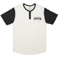 FANATICS Mens White & Black Giants Graphic Henley Shirt L Short Sleeve Crew FANATICS Mens White & Black Giants Graphic Henley Shirt L Short Sleeve Crew