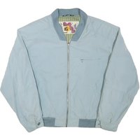 RED POINT Mens Blue Bomber Jacket L Polyester Blend Plain Zip Casual Lightweight