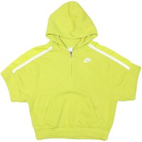 NIKE Mens Yellow Pullover Hoodie M Polyester Blend Lightweight Zip Sportswear