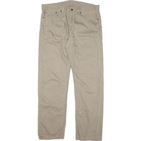 LEVI’S Mens Regular Fit Beige Cotton Blend Zip Trousers W L Classic Casual