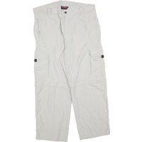 HIGH TECHNICAL EQUIPMENT Mens White Relaxed Cargo Trousers W L Polyester HIGH TECHNICAL EQUIPMENT Mens White Relaxed Cargo Trousers W L Polyester