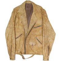 Mens Beige Faux Leather Jacket L Plain Zip Closure Classic Fit Biker Style Mens Beige Faux Leather Jacket L Plain Zip Closure Classic Fit Biker Style