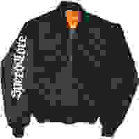 ARMYTEX Mens Black & Orange Bomber Jacket M Polyester Blend Zip Reversible