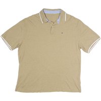 TOMMY HILFIGER Mens Beige Polo Shirt Cotton Classic Fit Short Sleeve