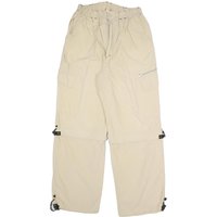 Mens Relaxed Beige Polyester Blend Cargo Trousers W L Zip Pockets Casual Mens Relaxed Beige Polyester Blend Cargo Trousers W L Zip Pockets Casual