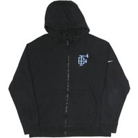 NIKE Mens Black F Logo Zip Up Hoodie L Athletic Casual Sweatshirt