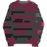 TOMMY HILFIGER Mens Maroon & Navy Patterned Cotton Jumper Crew Neck Regular