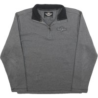 HARLEY DAVIDSON Mens Grey Plain Pullover Crew Neck Basic Knit M Jumper Polyester HARLEY DAVIDSON Mens Grey Plain Pullover Crew Neck Basic Knit M Jumper Polyester