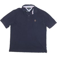 TOMMY HILFIGER Mens Navy Blue Polo Shirt Short Sleeve Classic Fit Crest