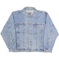 COUNTRY SEAT Mens Blue Denim Button Jacket L Cotton Classic Casual