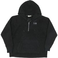 PUMA Mens Black Hooded Patterned Polyester Blend Jumper Pullover L Hoodie PUMA Mens Black Hooded Patterned Polyester Blend Jumper Pullover L Hoodie