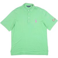 POLO RALPH LAUREN Mens Green Cotton Blend Short Sleeve Polo Shirt L Golf