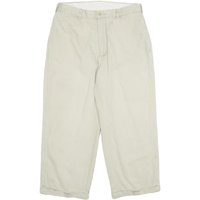 NAUTICA Mens Cotton Beige Relaxed Straight Trousers W L Casual Zip Closure