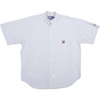 POLO RALPH LAUREN Mens Light Blue & White Short Sleeve Shirt Button