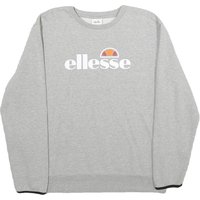 ELLESSE Mens Grey Crew Neck L Cotton Blend Sweatshirt Logo Printed