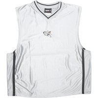 AND BASKETBALL Mens White & Grey Sleeveless V-Neck Graphic Tank Top AND BASKETBALL Mens White & Grey Sleeveless V-Neck Graphic Tank Top