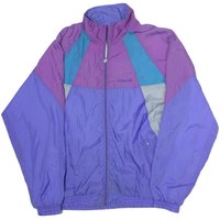 ADIDAS Mens Purple & Blue Colourblock Track Jacket M Polyester Athletic Zip