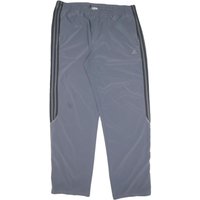 ADIDAS Mens Joggers Grey & Black L W L Polyester Blend Regular Fit Tapered