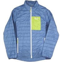 JACK WOLFSKIN Mens Blue & Lime Outdoor Jacket S Polyester Blend Quilted Zip