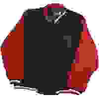 AUBURN Mens Black & Red Button Cotton Varsity Jacket Sportswear Classic Fit AUBURN Mens Black & Red Button Cotton Varsity Jacket Sportswear Classic Fit