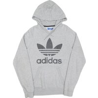 ADIDAS Mens Grey Hoodie S Cotton Pullover Logo Sweatshirt Lightweight ADIDAS Mens Grey Hoodie S Cotton Pullover Logo Sweatshirt Lightweight