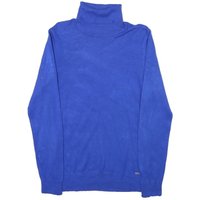 CALVIN KLEIN Mens Blue Plain Roll Neck Basic Knit Jumper M Lightweight Soft CALVIN KLEIN Mens Blue Plain Roll Neck Basic Knit Jumper M Lightweight Soft