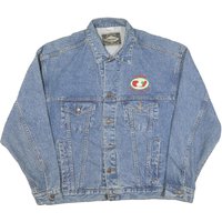 HALEMANE Mens Blue Denim Casual Jacket L Cotton Blend Button Front Plain HALEMANE Mens Blue Denim Casual Jacket L Cotton Blend Button Front Plain