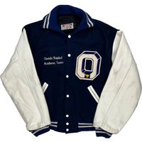 Oneida Baptist Academic Team Keystone College Varsity Jacket – Blue Wool Blend Oneida Baptist Academic Team Keystone College Varsity Jacket – Blue Wool Blend