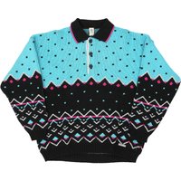 Colmar Long Sleeve Polo Shirt – Large Blue Wool Blend