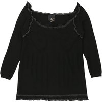 Just Cavalli Long Sleeve Top – Small Black Polyester