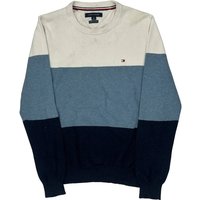 Tommy Hilfiger Striped Jumper – Small Blue Cotton