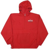 CHAMPION Mens Red Mater Dei Hoodie Jacket L Nylon Plain Zip Hooded Sportswear