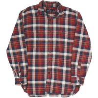 Rainforest Mens Red Black & White Check Flannel Shirt L Casual Cotton Blend Rainforest Mens Red Black & White Check Flannel Shirt L Casual Cotton Blend