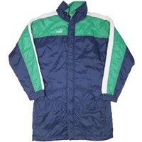 PUMA Mens Navy & Green Colourblock Track Jacket M Polyester Blend Zip PUMA Mens Navy & Green Colourblock Track Jacket M Polyester Blend Zip