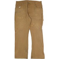 DICKIES Mens Cotton Regular Straight Brown Workwear Trousers W L DICKIES Mens Cotton Regular Straight Brown Workwear Trousers W L