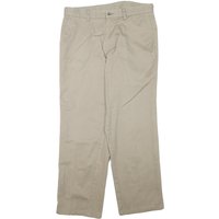 DOCKERS Mens Cotton Blend Beige Regular Fit Straight Leg Trousers W L