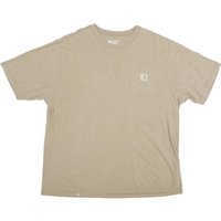 CARHARTT Mens Beige Pocket Shirt Short Sleeve Crew Neck Classic Cotton