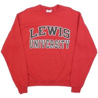 CHAMPION Mens Red Lewis University Crew Neck M Cotton Blend Sweatshirt CHAMPION Mens Red Lewis University Crew Neck M Cotton Blend Sweatshirt