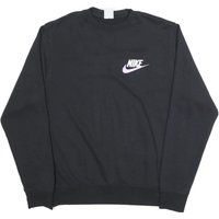 NIKE Mens Black Crew Neck M Sweatshirt Cotton Blend Pullover Casual
