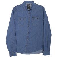 GUESS Mens Blue Denim Shirt M Casual Cotton Blend Long Sleeve Button GUESS Mens Blue Denim Shirt M Casual Cotton Blend Long Sleeve Button