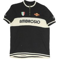 AMBROSIO Mens Black & Cream Colourblock Zip Band Collar Pullover Jumper AMBROSIO Mens Black & Cream Colourblock Zip Band Collar Pullover Jumper