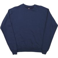 HANES Mens Navy Blue Sweatshirt Crew Neck S Plain Basic Pullover