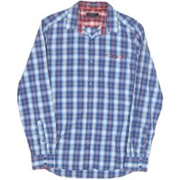 TED BAKER Mens Blue Check Shirt S Cotton Blend Casual Long Sleeve TED BAKER Mens Blue Check Shirt S Cotton Blend Casual Long Sleeve