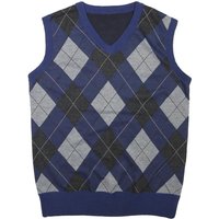 Mens Blue Grey Black Argyle Sleeveless Patterned V-Neck Basic Knit M Jumper Mens Blue Grey Black Argyle Sleeveless Patterned V-Neck Basic Knit M Jumper