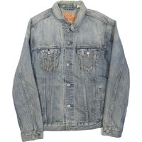 LEVI’S Mens Blue Denim Jacket L Cotton Blend Button Closure Classic Fit Fashion
