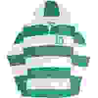 BARBARIAN Mens Green & White Hooded Long Sleeve Rugby Stripe L Polo Shirt BARBARIAN Mens Green & White Hooded Long Sleeve Rugby Stripe L Polo Shirt