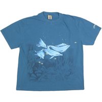 TUCAN TACO Mens Blue Shirt Short Sleeve Crew Neck Dolphin Graphic Print TUCAN TACO Mens Blue Shirt Short Sleeve Crew Neck Dolphin Graphic Print