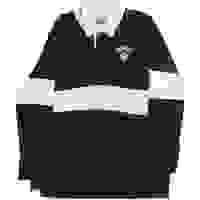 CORNERSTORE BODEGA Mens Black & White Smiley Long Sleeve Cotton Polo Shirt CORNERSTORE BODEGA Mens Black & White Smiley Long Sleeve Cotton Polo Shirt