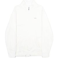 VANS Mens White Half Zip Sweatshirt M Cotton Blend Casual Pullover VANS Mens White Half Zip Sweatshirt M Cotton Blend Casual Pullover